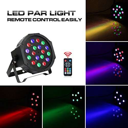 Wireless Battery Stage Lights Package, OPPSK 18LED RGB Par Lights Battery Power 4 Pack 7-15Hours Playing Remote DMX Control for DJ Wedding Party Stage Lighting - Thumbnail 5