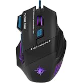 Sahara - Wired Gaming Mouse | LED Lights with 7 Buttons | Precision &amp; Power | Five DPI Levels | Axis Pro | Black