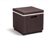 Allibert by Keter California Ice Box Outdoor Cooler Brown Rattan Effect view 3