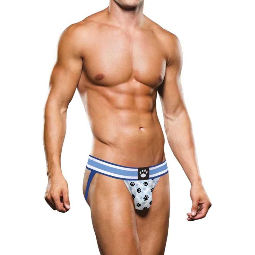 Prowler Mens Blue & White Jock Strap, Super Comfy With Elasticated Waist Band (Large)