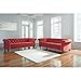 Ashley Furniture Signature Design - Malchin Casual Upholstered Sofa with Faux Crystal Button Tufting - RTA Sofa in a Box - Red