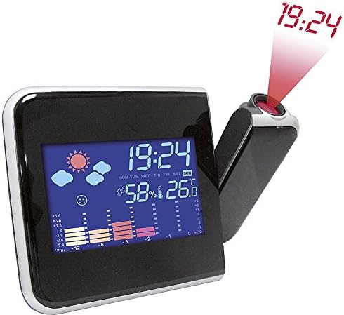 Koolulu Projection Digital Weather LED Alarm Clock (Black)