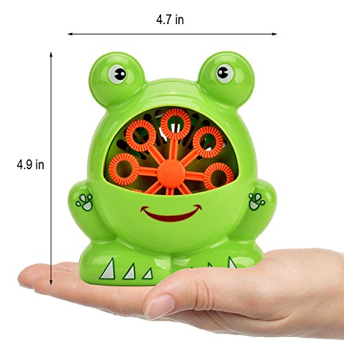 Showin Little Kids Bubble Machine - Automatic Bubble Maker Machine Durable High Output Bubble Blower,Frog Shape Easy to Use Bubble Blowing Machine
