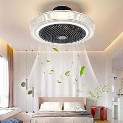 Low Profile Ceiling Fan with Light - Modern Flush