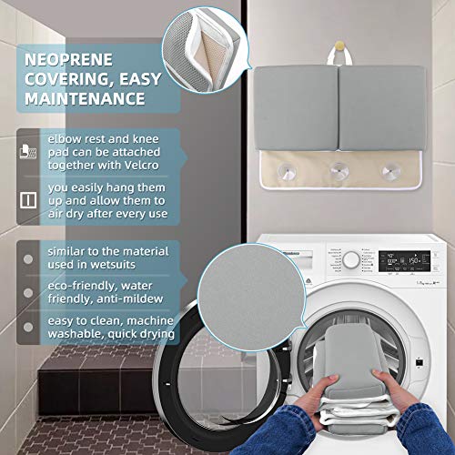 Bath Kneeler and Elbow Rest Set Baby Bath Kneeling Pad, Thick NonSlip