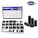 NINDEJIN Grub Screws Set Screws Assortment Kit (666 Black Socket Set Screws)