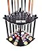 Iszy Billiards Color Black Cue Rack Only - 8 Pool Billiard Stick & Ball Floor Stand with Scorer
