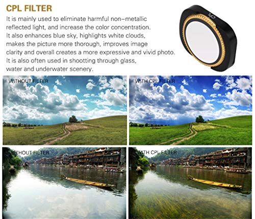 Camera Lens Filter for DJI Osmo Pocket, Elevin(TM) MCUV/CPL / ND4 / ND8 / ND16 / ND32 / ND64 Camera Lens Filters for DJI OSMO Pocket (B - Kits)