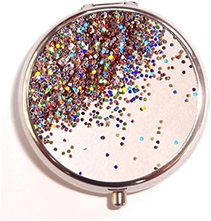 Glitter Spill Custom Round Pill Box Tablet Medicine Pocket Purse Travel Pill Vitamin Decorative Box Case Holder