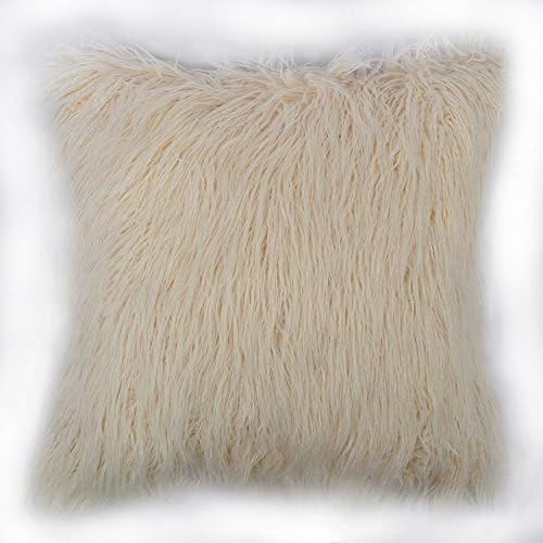 OiseauVoler Faux Fur Throw Pillow Cases Long Plush Decorative Cushion Covers Pillowcases Home Sofa Car Bed Decor 18 x 18 inch