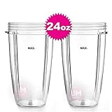 2 Pack 24oz.Large Tall Cup for NUTRIBULLET 600W & 900W