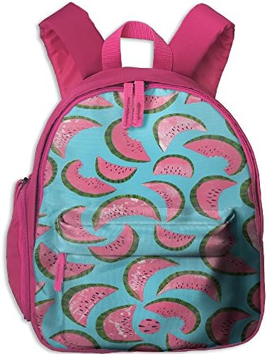 Summer Fruit Watermelon Sweet Kids Printed Backpack Shoulder School Bookbag With Front Pockets