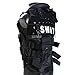 MetalTac Airsoft Tactical Vest Modular Style SWAT Vest [VS01] - Comes with Multiple Pockets & removealbe pouches, Neck Cushion for Paintball & Airsoft Gear in Black with MetalTac Warranty + Tech Support
