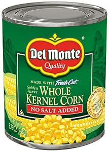Del Monte Foods whole kernel corn, no salt added 8.8oz (024000000952)