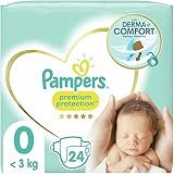 Pampers Premium Protection 24 Nappies Size 0 Under 3kg Baby Diapers view 8