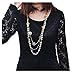 NYKKOLA Pearl Rose Sheet Womens Vintage Fashion Long Necklace Flower Chain