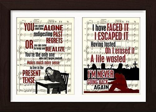 Pearl Jam Inspired Present Tense A Life Wasted Double Print Ready To Frame Mounted /Matted Sheet Music Art Print