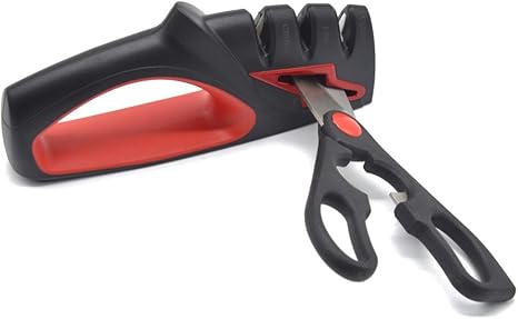 Amazon 高品質包丁研ぎ器 シャープナー 包丁研ぎ器 三段階 粗研ぎ 細研ぎ 仕上げ研ぎ ダイヤモンド シャープナー 京セラ セラミック包丁 シャープナー ステンレス シャープナー ナイフ 研ぎ器 ハサミ 研ぎ器 簡単安全な操作5秒で急速に研ぐ切れ味向上する 4段階 研ぎ