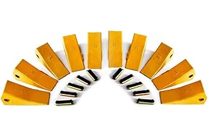 BDI Wear Parts 23 230 Series Skid Steer Bucket Digging Teeth/Tooth with TF23P Flex Pins - 10 Pack