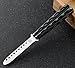 Metal Practice Butterfly Comb Style Knife Trainer Tool, Dull Black