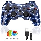 PS3 Controller Wireless Dualshock 3 - OUBANG Best PS3 Remote Sixaxis Control Gamepad for PlayStation 3 (Spark blue)