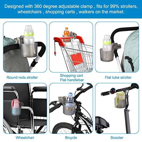 Accmor Universal Stroller Cup Holder, Cup Holder for Stroller, Bike, Walker, Wheelchair, Scooter