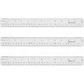 Westcott Acrylic Clear Ruler, Easy-to-Read Markings, Scratch-Resistant Design, Raised Beveled Edges, for Crafting, Office, Classroom, Back to School Supplies, 12-Inch