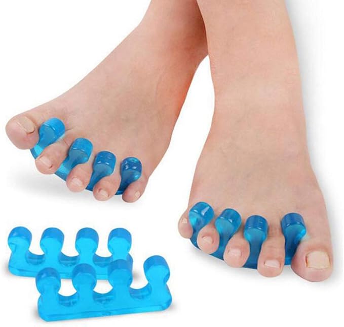 2 pairs of gel toe stretchers and toe separators for relaxing toes