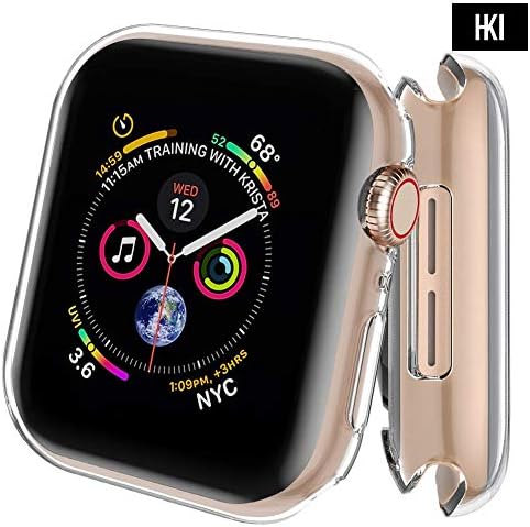 HKI Anti-Scratch Protective Case Cover Screen Protector for Apple Watch iWatch Series 4 44mm (Transparent)
