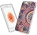 Case for Phone 6 Flower & Cover for 6S & MUQR Flexible Gel Silicone Slim Drop Proof Protection Cover Compatible with iPhone 6/6S & Wonderful Purple Floral Design