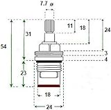 TML Tap Cartridge for Franke Olympus Filterflow SP3561 1427R 3561R Valve Pair view 3