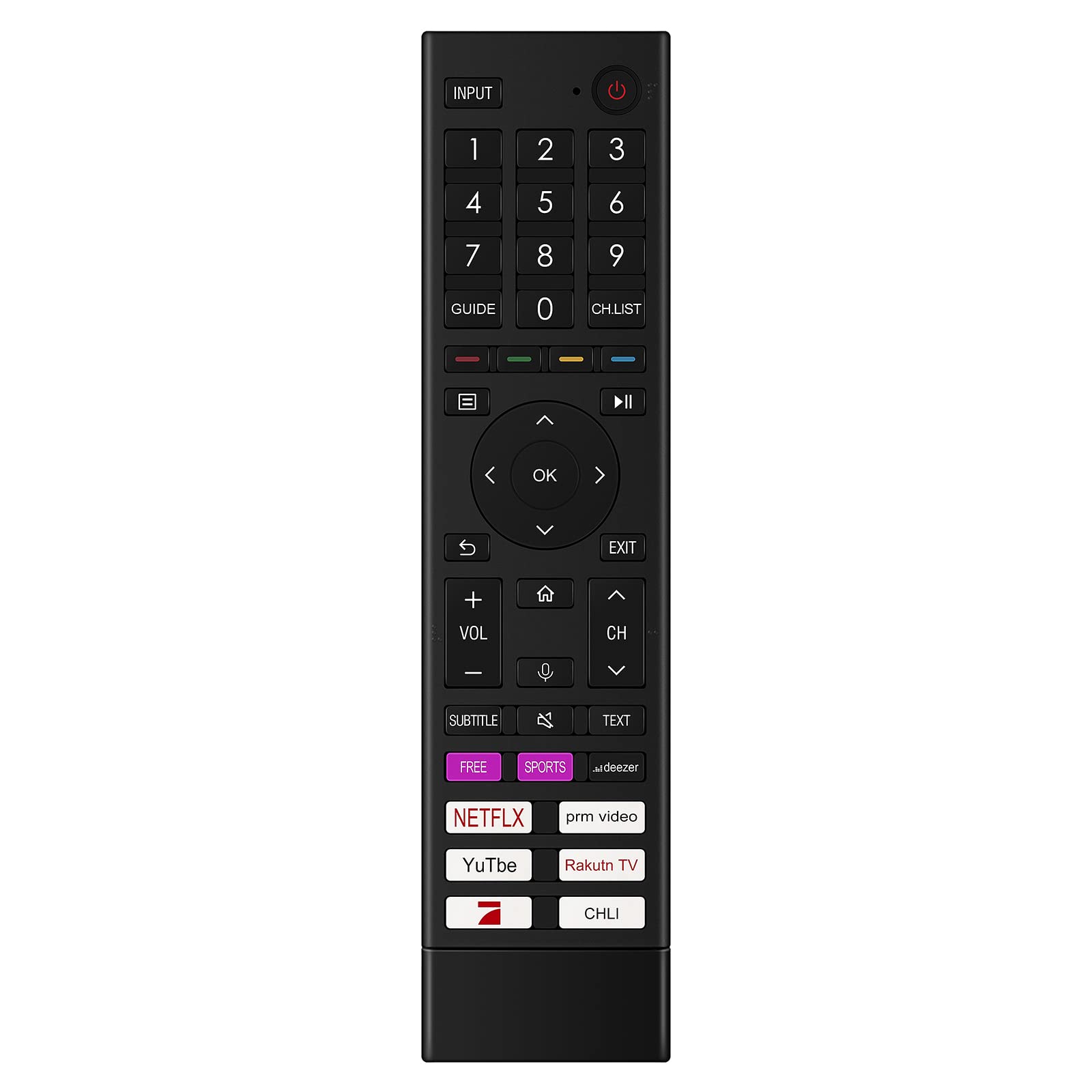 New ERF3I80H-0012 Remote Control Replacement - VINABTY ERF3I80H0012 Replace Remote Control fit for Hisense 43E7HQ QLED 4K TV 43E7HQ ERF3I80H ERF3I80H0012 ERF3I80H-0012 Remote Controller