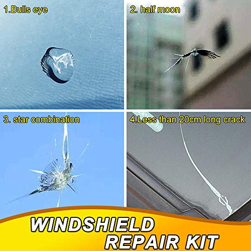 ARISD New Windshield Repair Kit – Car Glass Scratch Repair Kits Window Repair Tools for Chips, Cracks, Bulll's-Eyes and Stars