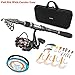 PLUSINNO Fishing Rod, Telescopic Fishing Rod and Reel Combo, Collapsible Travel Fishing Pole Rod Starter Kit, Carbon Fiber Fishing Rods and 12 +1 Bearings Stainless Steel, Fishing Gifts for Men Adults