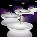 iver LED Luminous Bar Table Waterproof Plastic Furniture Outdoor Furniture Living Room Garden Furniture Wireless Remote Control Charging