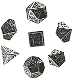 Q-Workshop Metal Dwarven 7 Polyhedral RPG Ornamented Dice Set