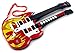 Double Neck Flaming Rock 'n Roll Battery Operated Children's Kid's Toy Guitar w/ Lights, Sounds