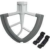 Flex Edge Beater For KitchenAid 4.5-5 Quart Tilt-Head Stand Mixers, Non-Stick Coated Blade Beater with Both-Sides Flexible Si