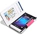 Fosmon CADDY Series Leather Wallet Case for Blackberry Z10 (White, Pink & Black)