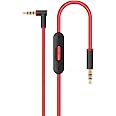 Tobysome Replacement Audio Cable for Beats by Dr.Dre Headphone Solo 2/3/4 HD/Studio/Pro/Detox/Wireless,Cord Extension with Talk Controludio Pro Detox Wireless Mixr Executive Pill(Black red)