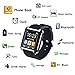 5ive U80 Bluetooth 4.0 Smart Wrist Wrap Watch Phone for Samsung S2/S3/S4/S5/S6, Note 2/Note 3/Note 4/HTC Part Function for iPhone - Black