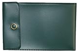 Dark Green Vinyl Checkbook Cover for End-Stub Wallet Checks