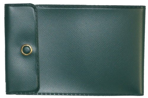 Dark Green Vinyl Checkbook Cover for End-Stub Wallet Checks