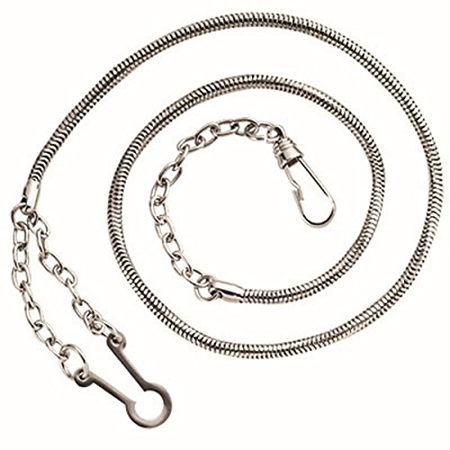 WHISTLE CHAIN WITH BUTTON HOOK - Chain for Badge Holder, Size: 21