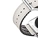 WFEAGL Compatible iWatch Band 38 40mm,Top Grain Leather and Nature Rubber Hybrid Sweatproof Band for iWatch Series5/4/3/2/1,Sport (38mm 40mm,IvoryWhite Hybrid Band), 38mm 40mm, leather