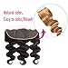 Lace Frontal Straight Closure Free Part 13x4 Ear To Ear Lace Frontal with Baby Hair,Brazilian Virgin Remy Human Hair Straight Fronta Natural Color (8 Inch)
