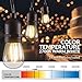 Newhouse Lighting Outdoor String Lights with Hanging Sockets | Weatherproof Technology | LED | Heavy Duty 25-foot Cord | 9 LED Filament Lights Bulbs Included (1 Free Replacement!)