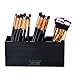 Hoomall Upgrade Acrylic Black Makeup Brush Holder Organizer 3 Slot Cosmetics Brushes Storage Solution (Black)