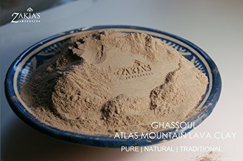 Ghassoul Lava Clay Mask - Organic Natural Facial Mask and Skin Care Treatment- 1 Lb