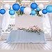 zilue 24pcs Hanging Round Paper Lanterns for Wedding Birthday Party Baby Showers Decoration Blue/White